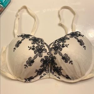 White and black bra